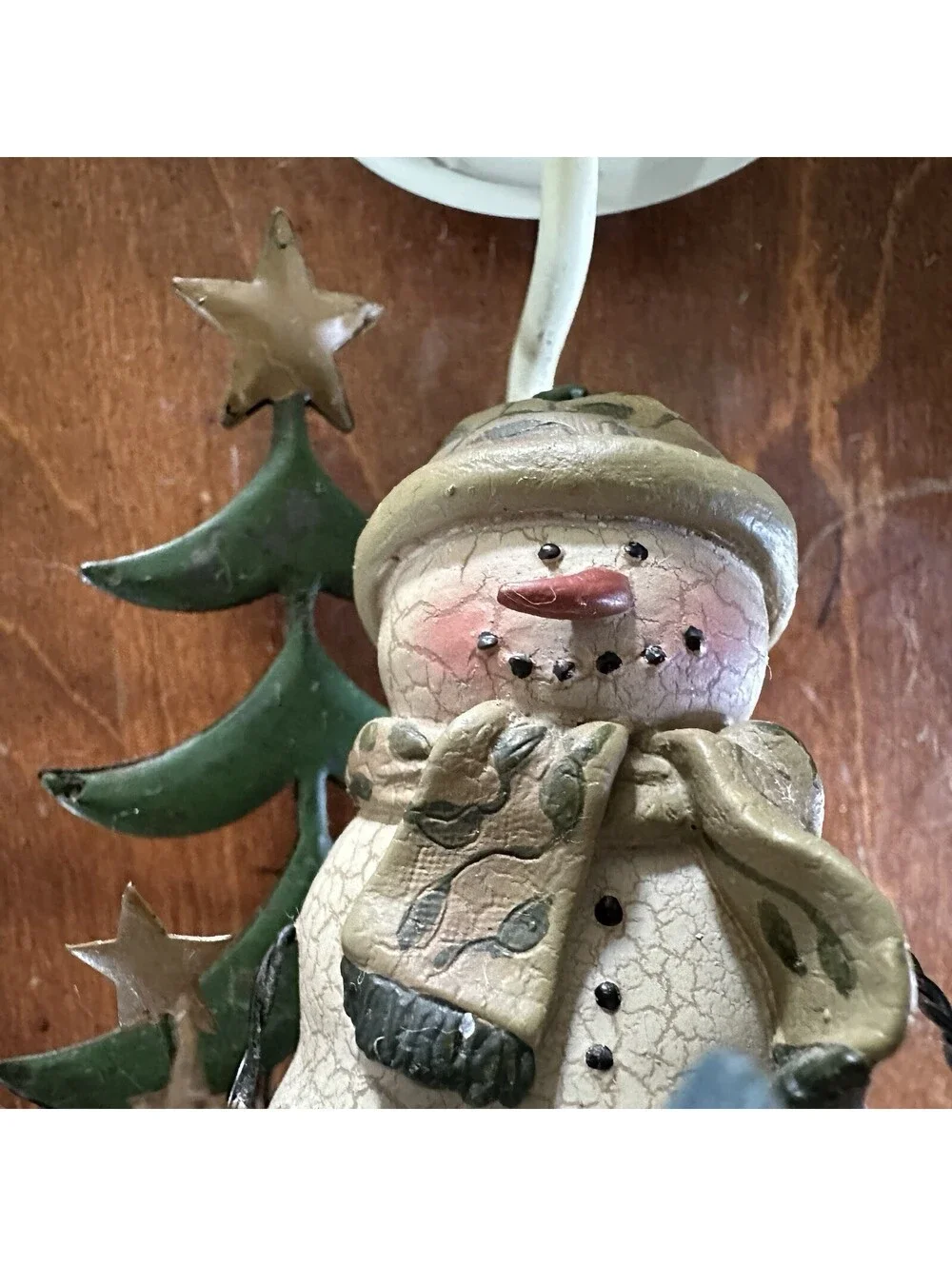 Crazi Mountain Snowman Tealight Candle Holder Winter Shade Always Sing HappySong